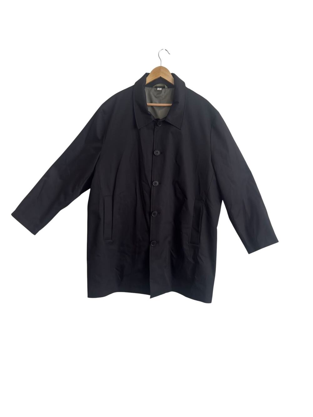 Joseph Abboud Modern Fit Black Overcoat